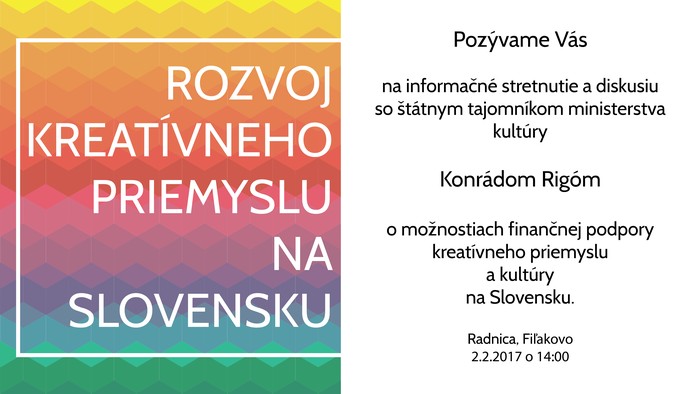 Rozvoj kreatívneho priemyslu na Slovensku