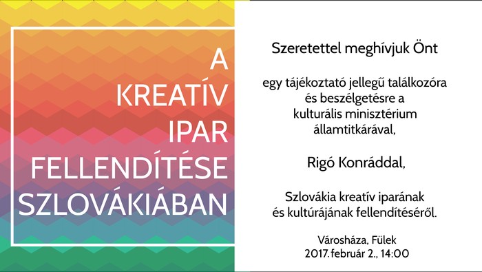 A kreatív ipar fellendítése Szlovákiában